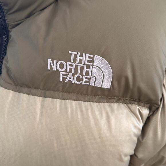 Vintage Y2K The North Face Pistachio Nuptse 700 Zip Up Goose Down Puffer Jacket - Picture 3 of 8